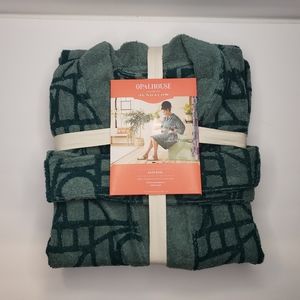 OPALHOUSE Bridges to Each Other Adult One Size Bath Robe Turquoise Jungalow